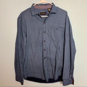 MB Studio Paisley Design Button Down Shirt Medium
